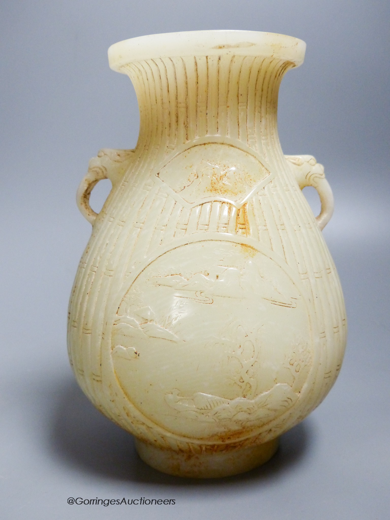 A 20th century Chinese simulated jade pot, height 20cm